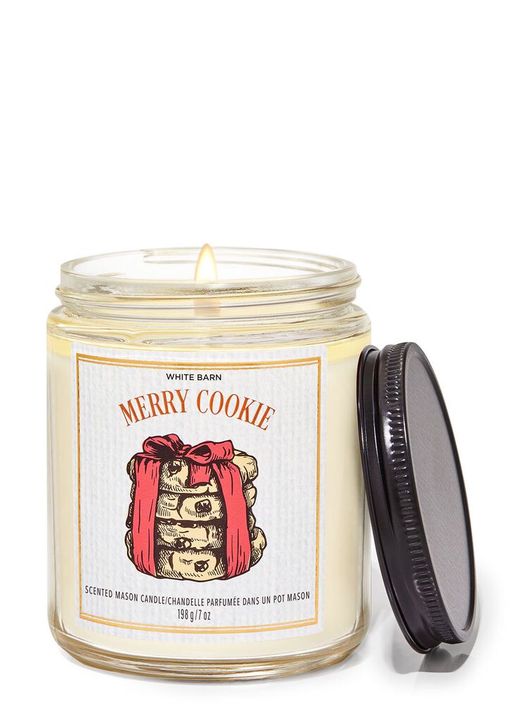 Merry Cookie Mason Single Wick Candle Mason Single Wick Candle