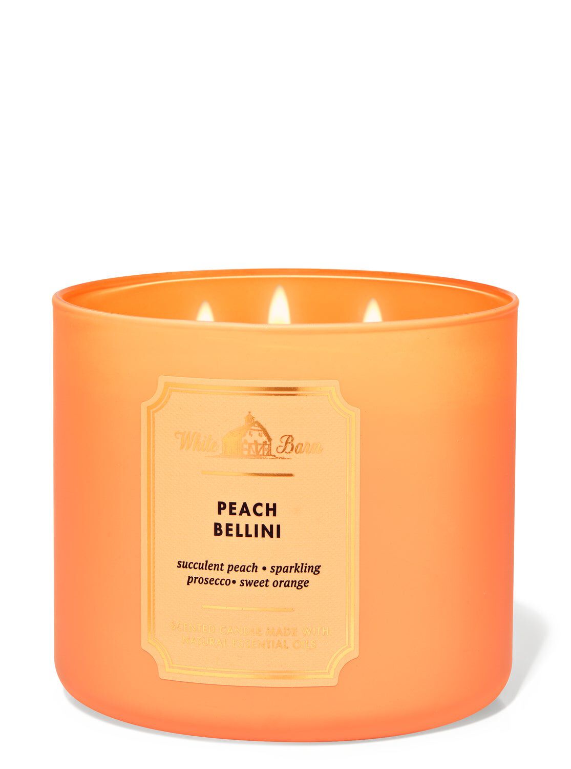 v新品未使用 バスアンドボディワークス キャンドル ピーチベリーニ Shop Peach Bellini 3-Wick Candle | SG Bath & Body Works
