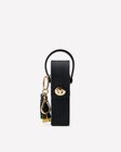 Black Textured Twist Lock with Tassel Hand Sanitizer Spray Holder image number null