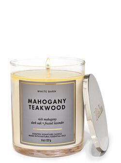 Mahogany Teakwood Signature Single Wick Candle