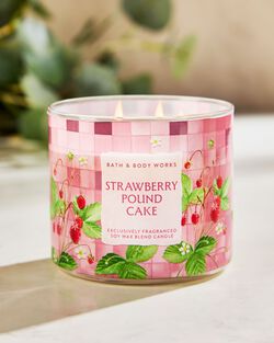 Strawberry Pound Cake 3-Wick Candle image number null