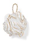 White & Gold Loofah Bath Sponge image number null