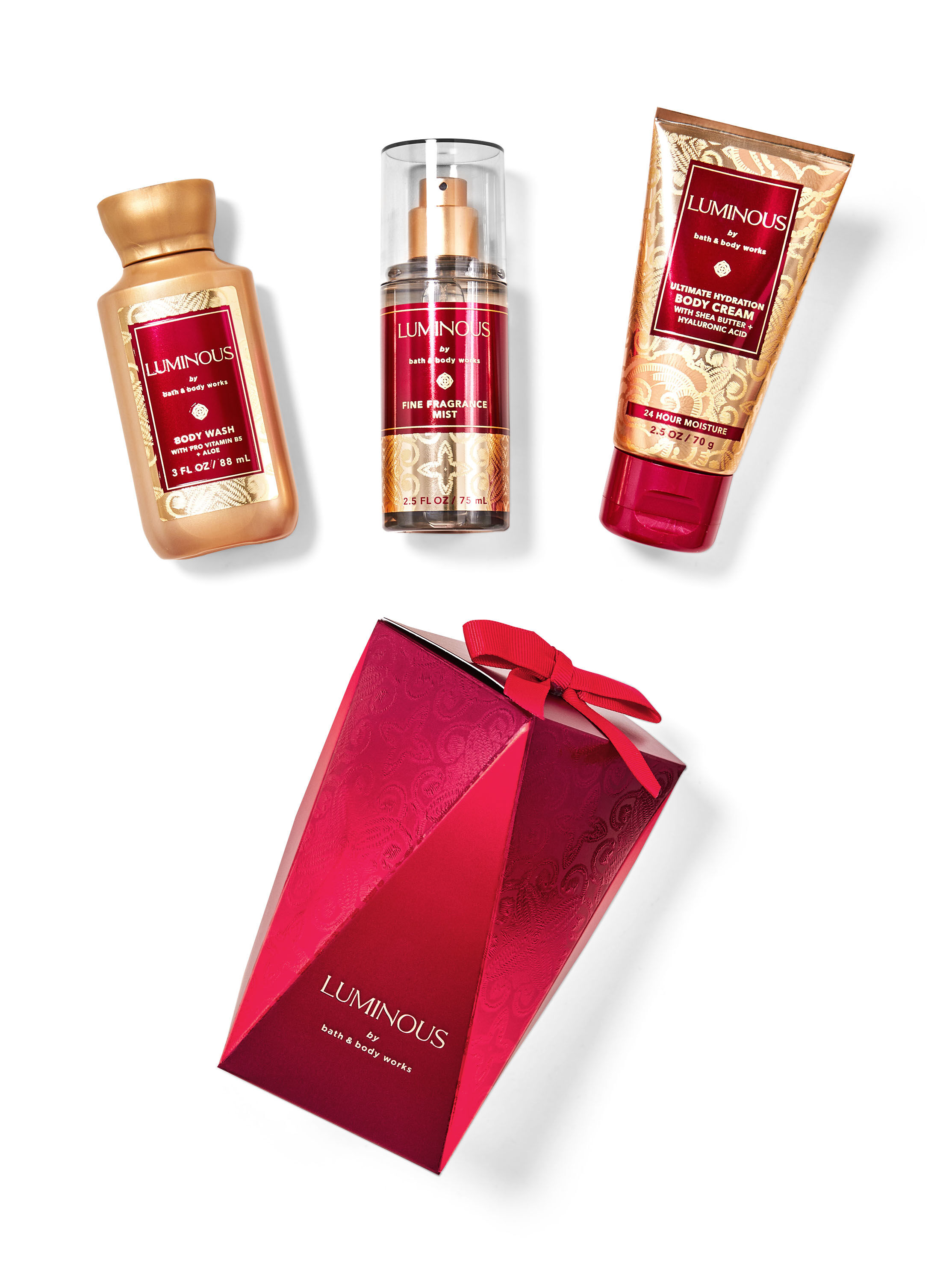 Amazon.com : Bath & Body Works Luminous - Trio Gift Set Travel Size - Fine  Fragrance Mist, Body Cream and Body Wash With a Natural Oats Sample Soap. :  Beauty & Personal Care