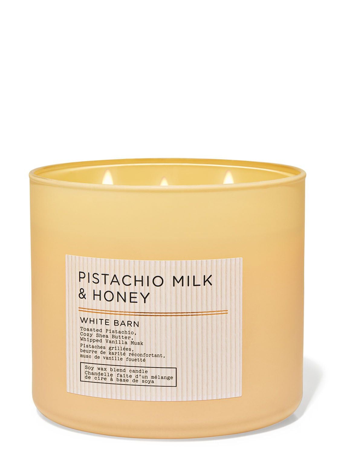 Shop Pistachio Milk & Honey 3-Wick Candle | Bath & Body Works