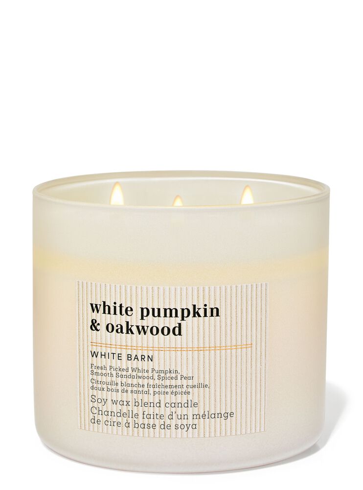 White Pumpkin & Oakwood 3-Wick Candle 3-Wick Candle