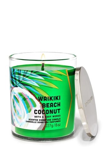 Waikiki Beach Coconut Signature Single Wick Candle Single Wick Candle