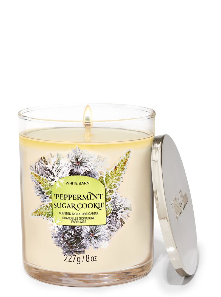 Peppermint Sugar Cookie Signature Single Wick Candle Single Wick Candle