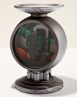 The Mandalorian Light-Up Pedestal 3-Wick Candle Holder image number null