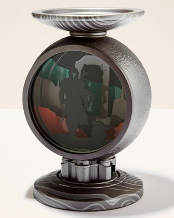 The Mandalorian Light-Up Pedestal 3-Wick Candle Holder 3-Wick Candle Holder