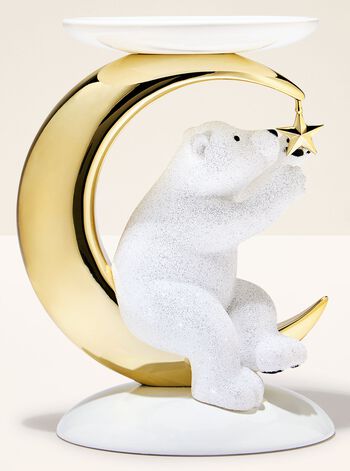 Bear & Moon Pedestal 3-Wick Candle Holder 3-Wick Candle Holder