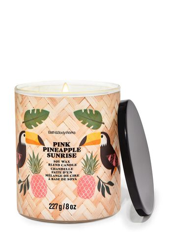 Pink Pineapple Sunrise Single Wick Candle Single Wick Candle