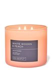 White Woods & Peach 3-Wick Candle image number null