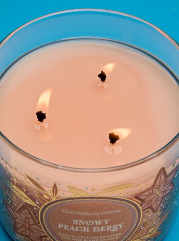 Snowy Peach Berry 3-Wick Candle 3-Wick Candle