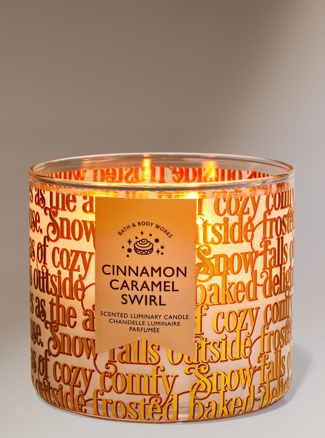 Shop Cinnamon Caramel Swirl 3-Wick Candle | Bath & Body Works