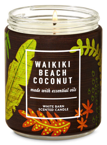 Waikiki Beach Coconut Single Wick Candle Single Wick Candle