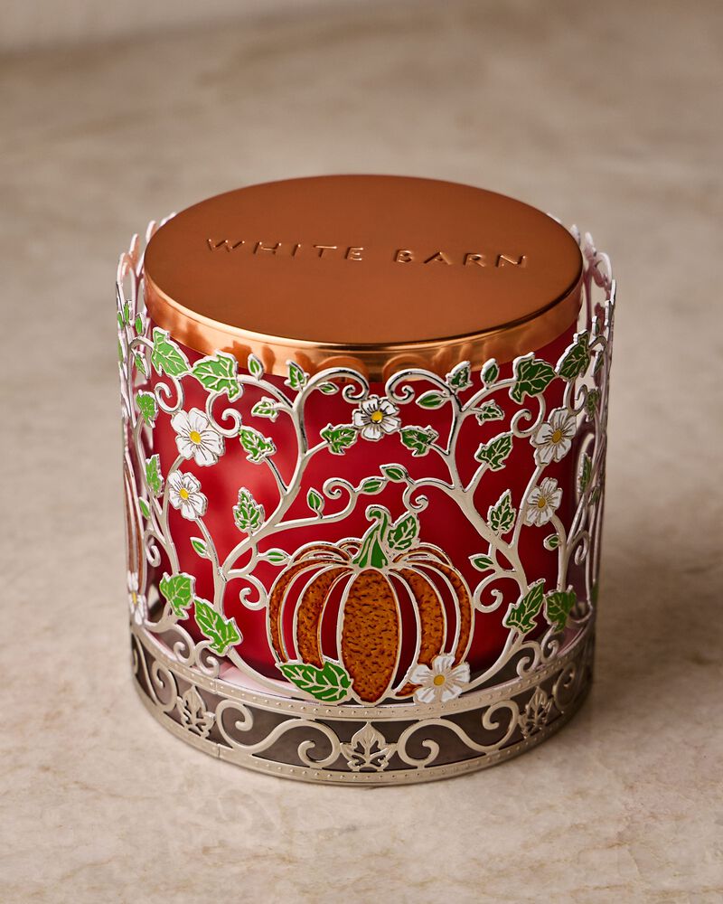 Pretty Pumpkin Sleeve 3-Wick Candle Holder 3-Wick Candle Holder