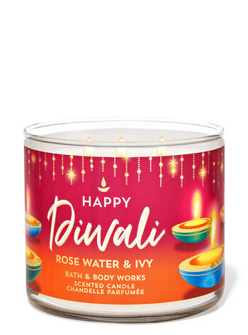 Diwali Rose Water & Ivy 3-Wick Candle 3-Wick Candle