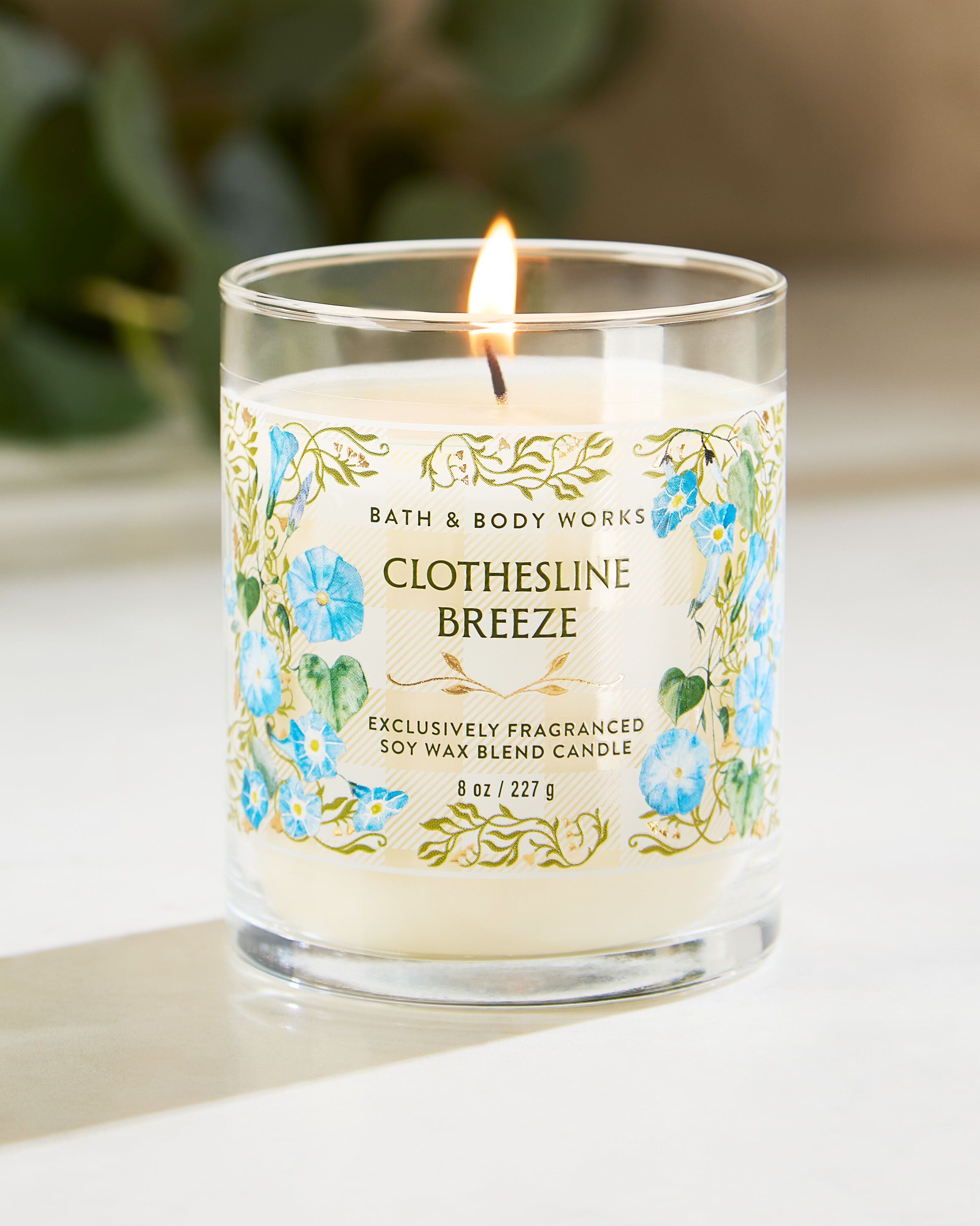 Shop Clothesline Breeze Single Wick Candle | Bath & Body Works