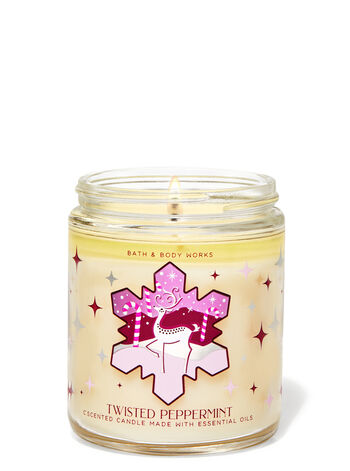 Twisted Peppermint Single Wick Candle Single Wick Candle