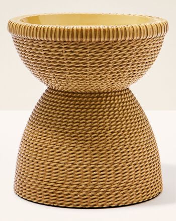 Woven Pedestal 3-Wick Candle Holder 3-Wick Candle Holder