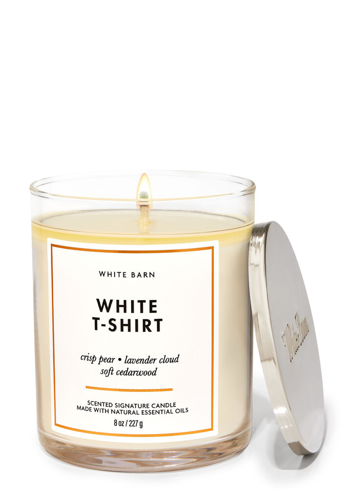 White T-Shirt Signature Single Wick Candle Single Wick Candle