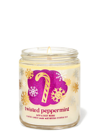 Twisted Peppermint Single Wick Candle Single Wick Candle