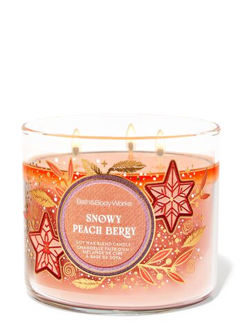 Snowy Peach Berry 3-Wick Candle 3-Wick Candle