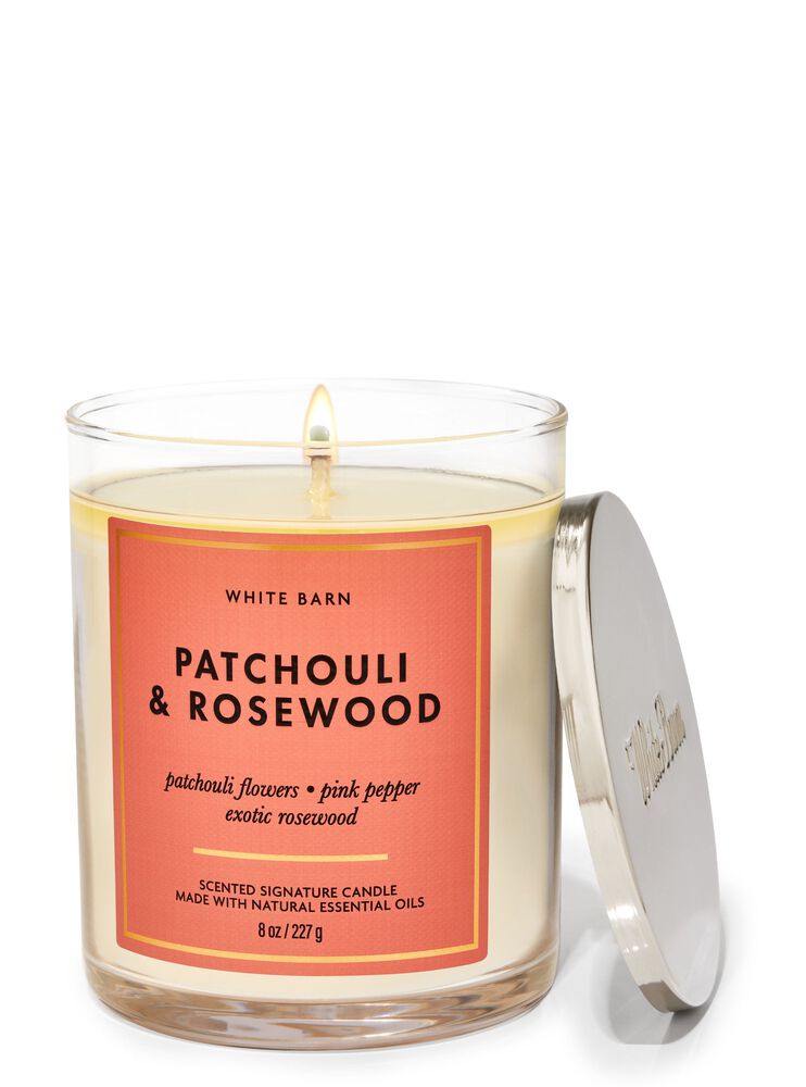 Patchouli & Rosewood Signature Single Wick Candle Single Wick Candle