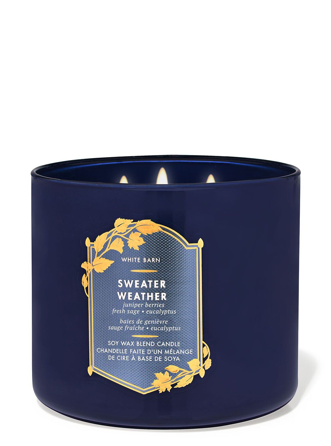 BBW ❁　セーターウェザー　Bath and body works Shop Sweater Weather 3-Wick Candle | SG Bath & Body Works