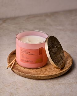 Pumpkin & Salted Toffee 3-Wick Candle image number null