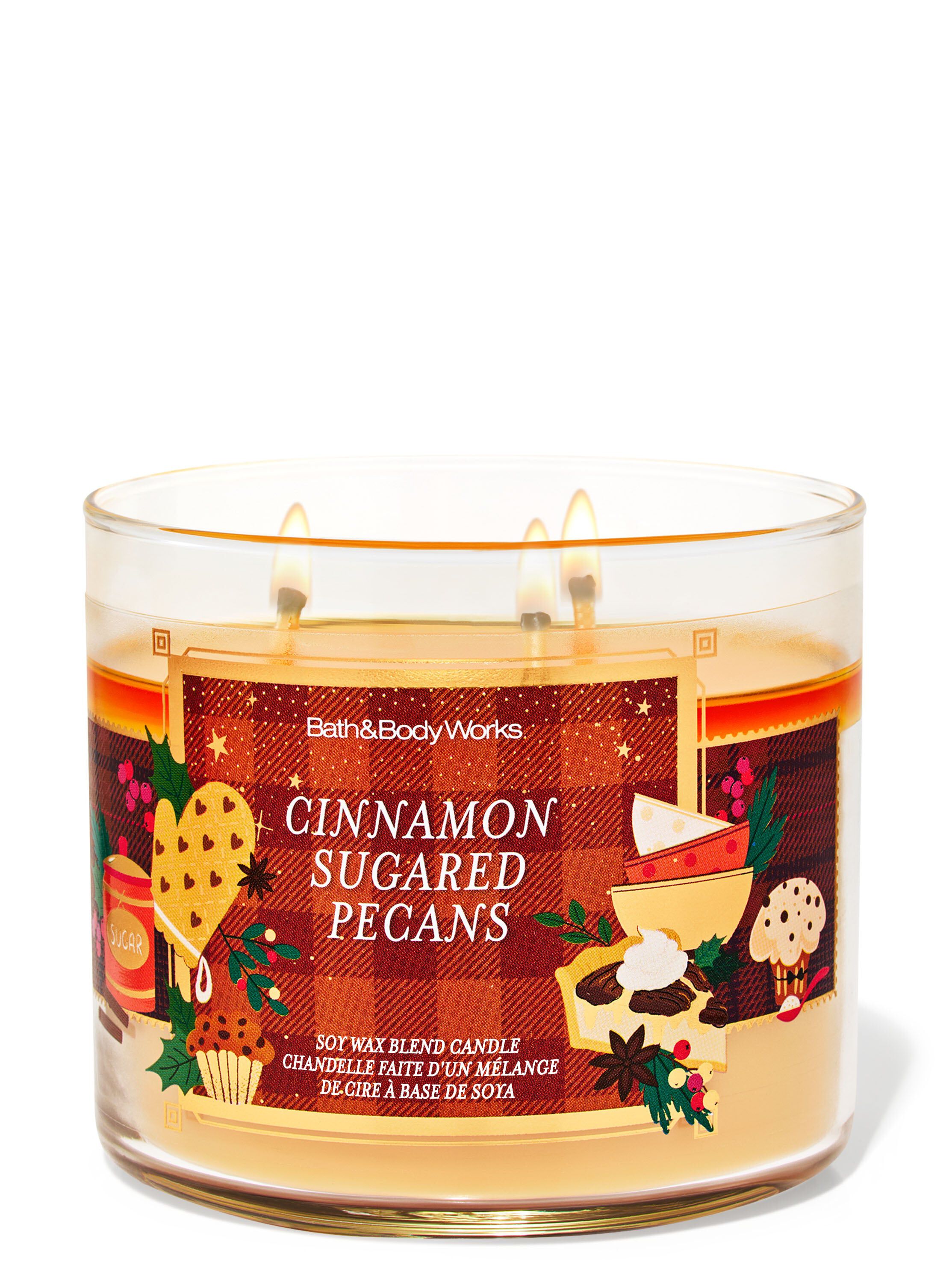 Shop Cinnamon Sugared Pecans 3-Wick Candle | Bath & Body Works
