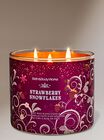 Strawberry Snowflakes 3-Wick Candle image number null
