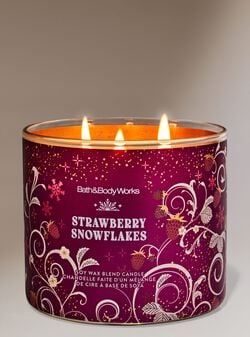 Strawberry Snowflakes 3-Wick Candle