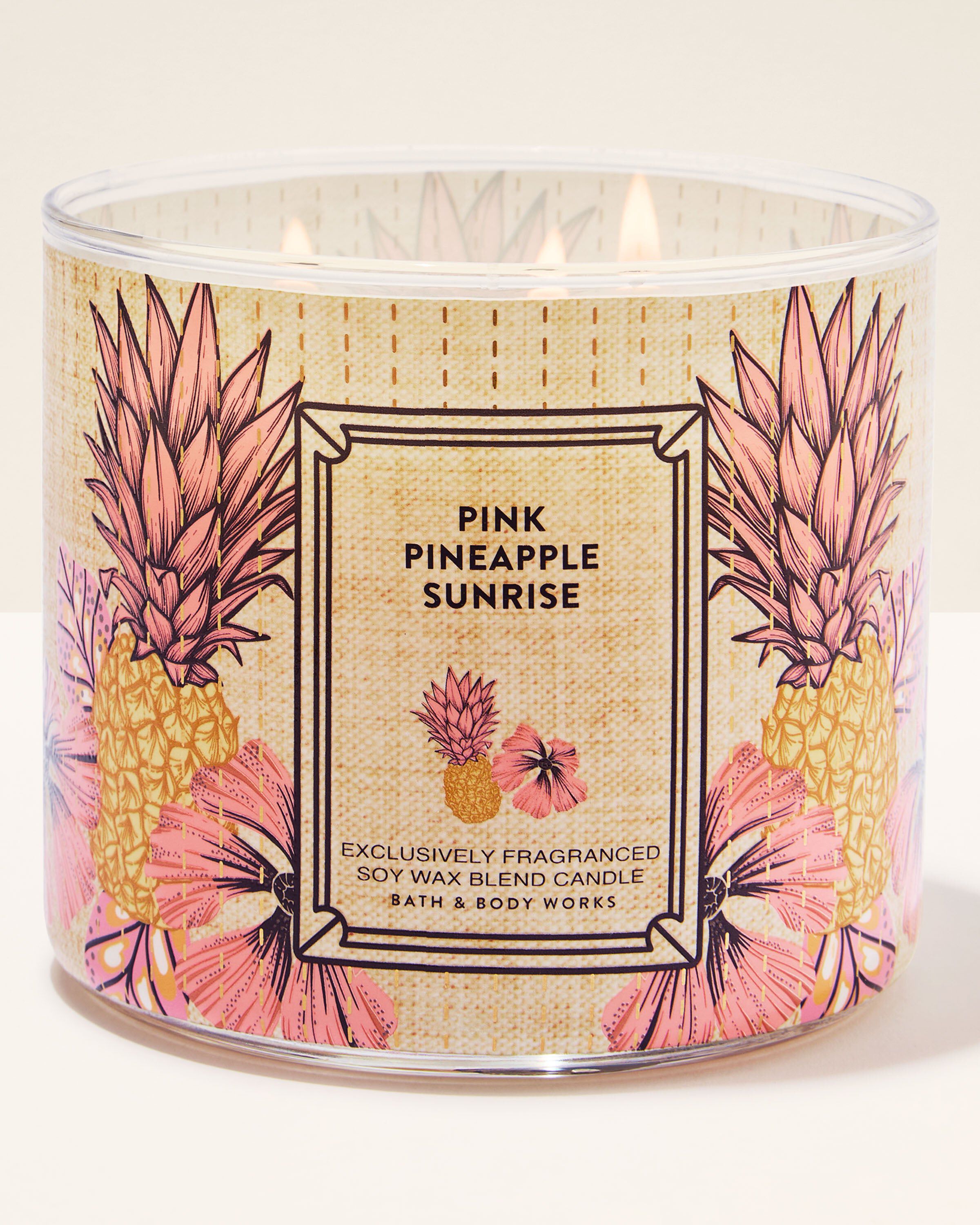 Shop Pink Pineapple Sunrise 3-Wick Candle | Bath & Body Works