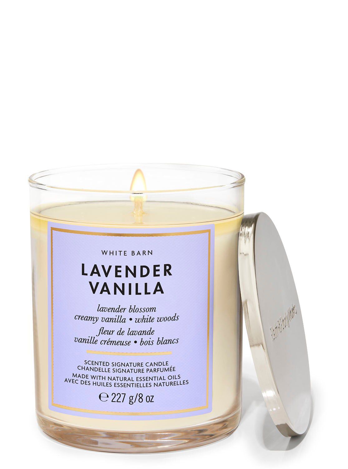 Shop Lavender Vanilla Single Wick Candle | Bath & Body Works Singapore
