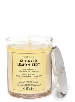 Sugared Lemon Zest Signature Single Wick Candle image number null