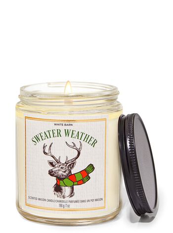 Sweater Weather Mason Single Wick Candle Mason Single Wick Candle