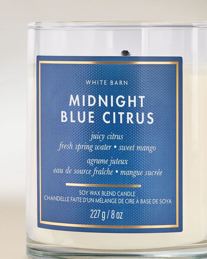 Midnight Blue Citrus Single Wick Candle Single Wick Candle