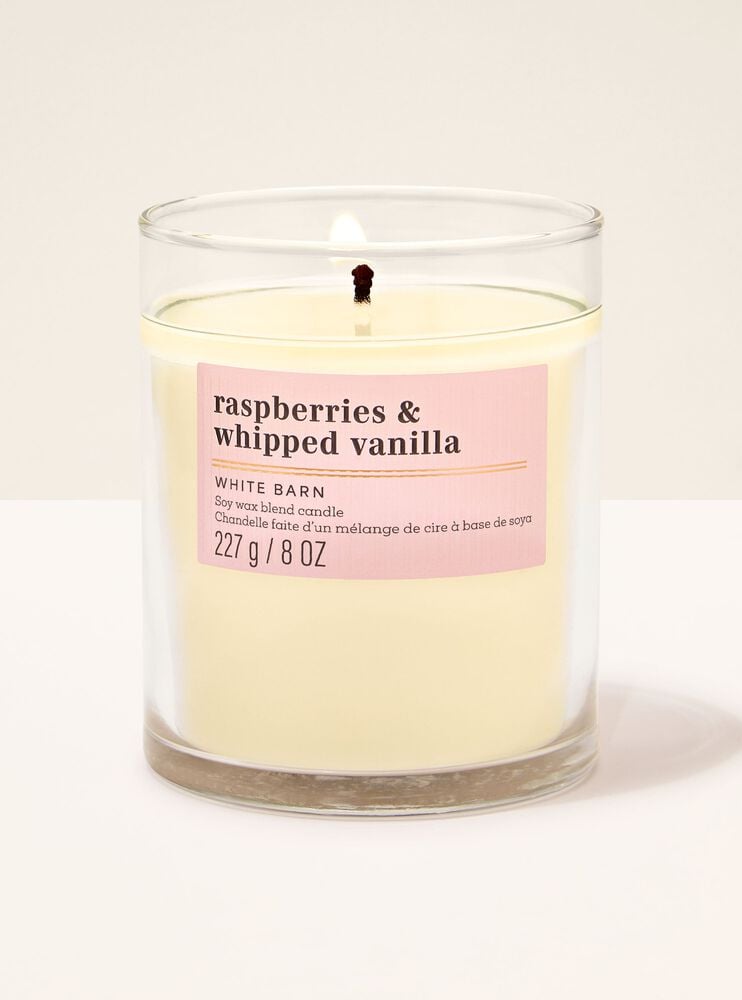 Raspberries & Whipped Vanilla Single Wick Candle Single Wick Candle