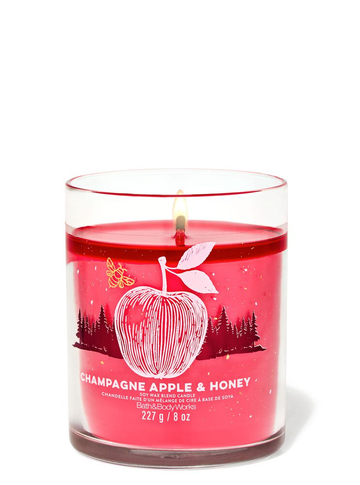Champagne Apple & Honey Signature Single Wick Candle Single Wick Candle