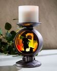 The Mandalorian Light-Up Pedestal 3-Wick Candle Holder image number null