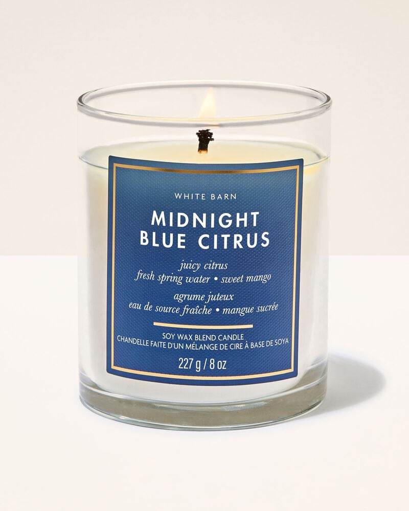 Midnight Blue Citrus Single Wick Candle Single Wick Candle