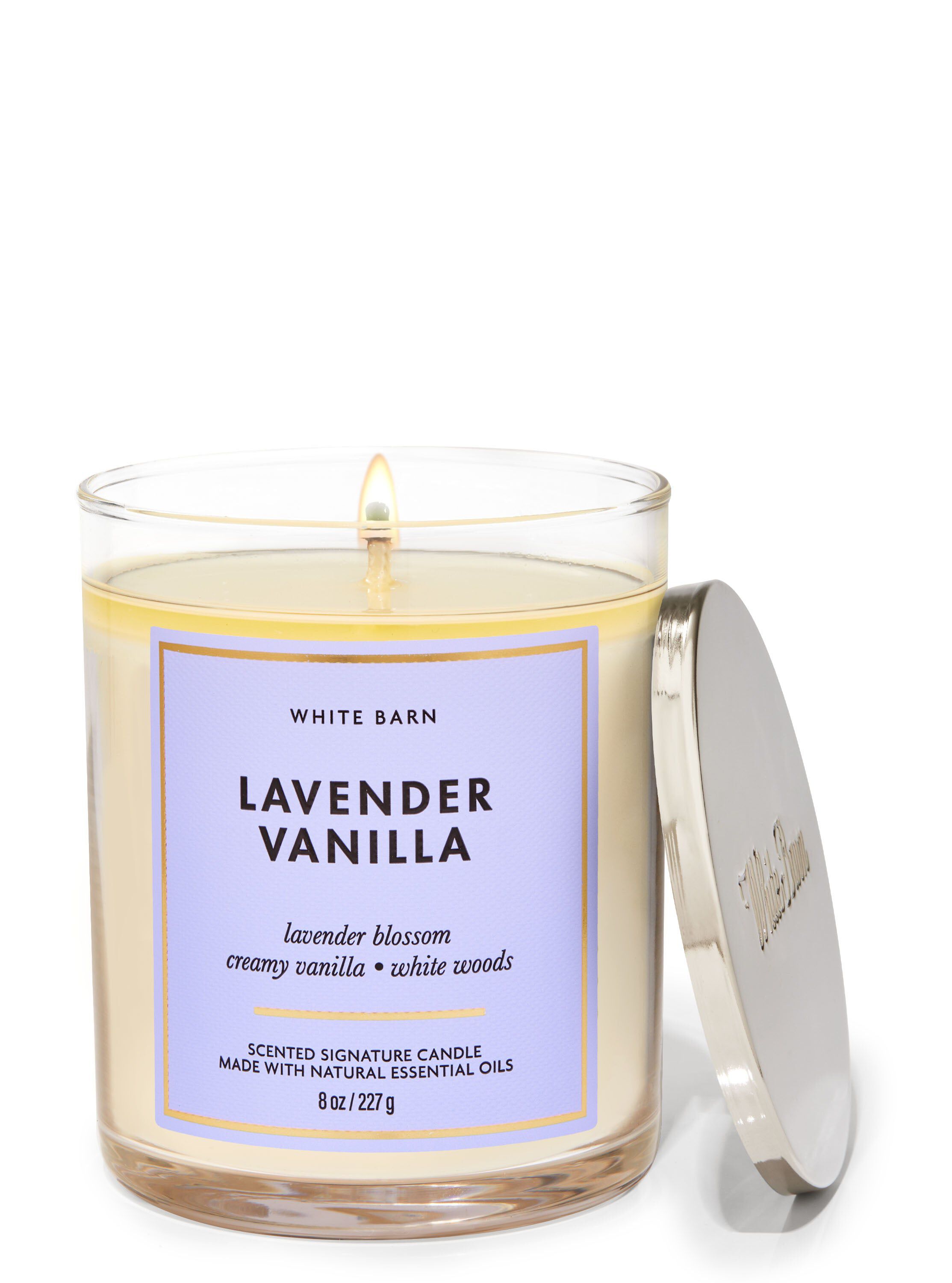 Shop Lavender Vanilla Single Wick Candle | Bath & Body Works Singapore