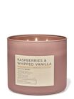 Raspberries & Whipped Vanilla 3-Wick Candle image number null