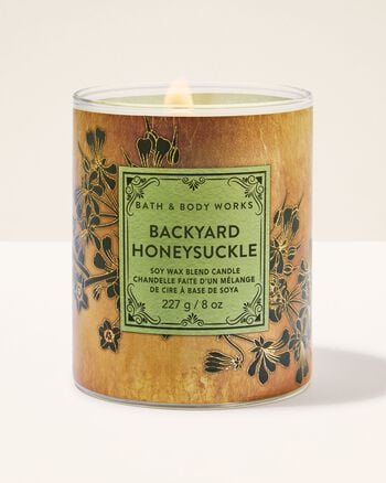 Backyard Honeysuckle Single Wick Candle Single Wick Candle