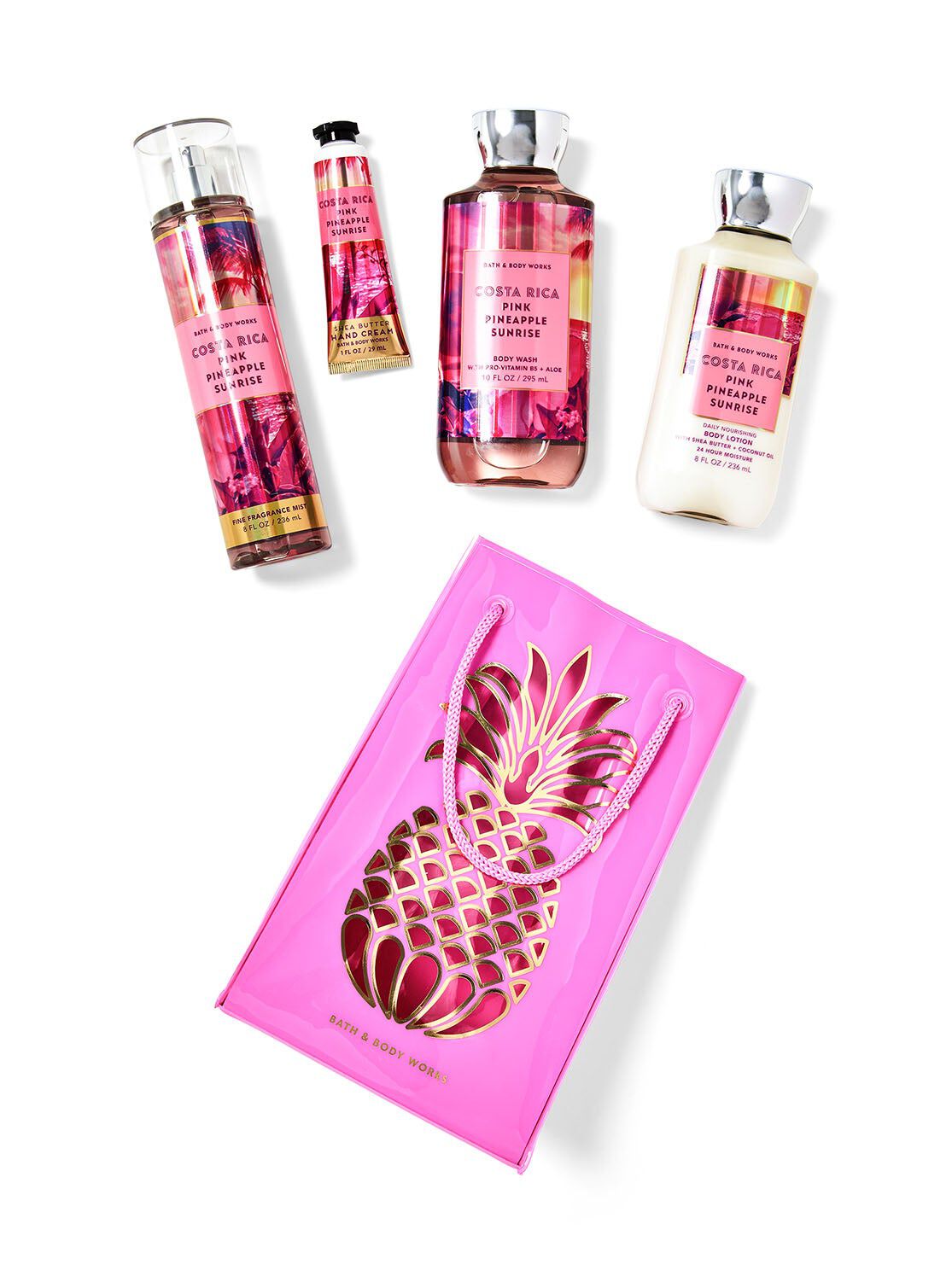 Shop Costa Rica Pink Pineapple Sunrise Gift Set | SG Bath & Body Works