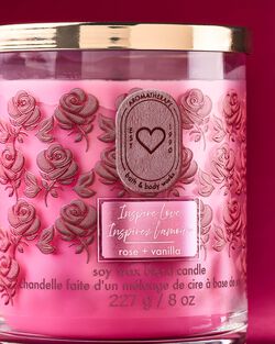Inspire Love - Rose + Vanilla Single Wick Candle image number null
