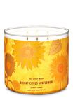 Bright Citrus Sunflower 3-Wick Candle image number null