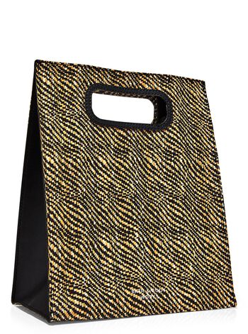 White Gold Stripe Gift Bag Gift Bag