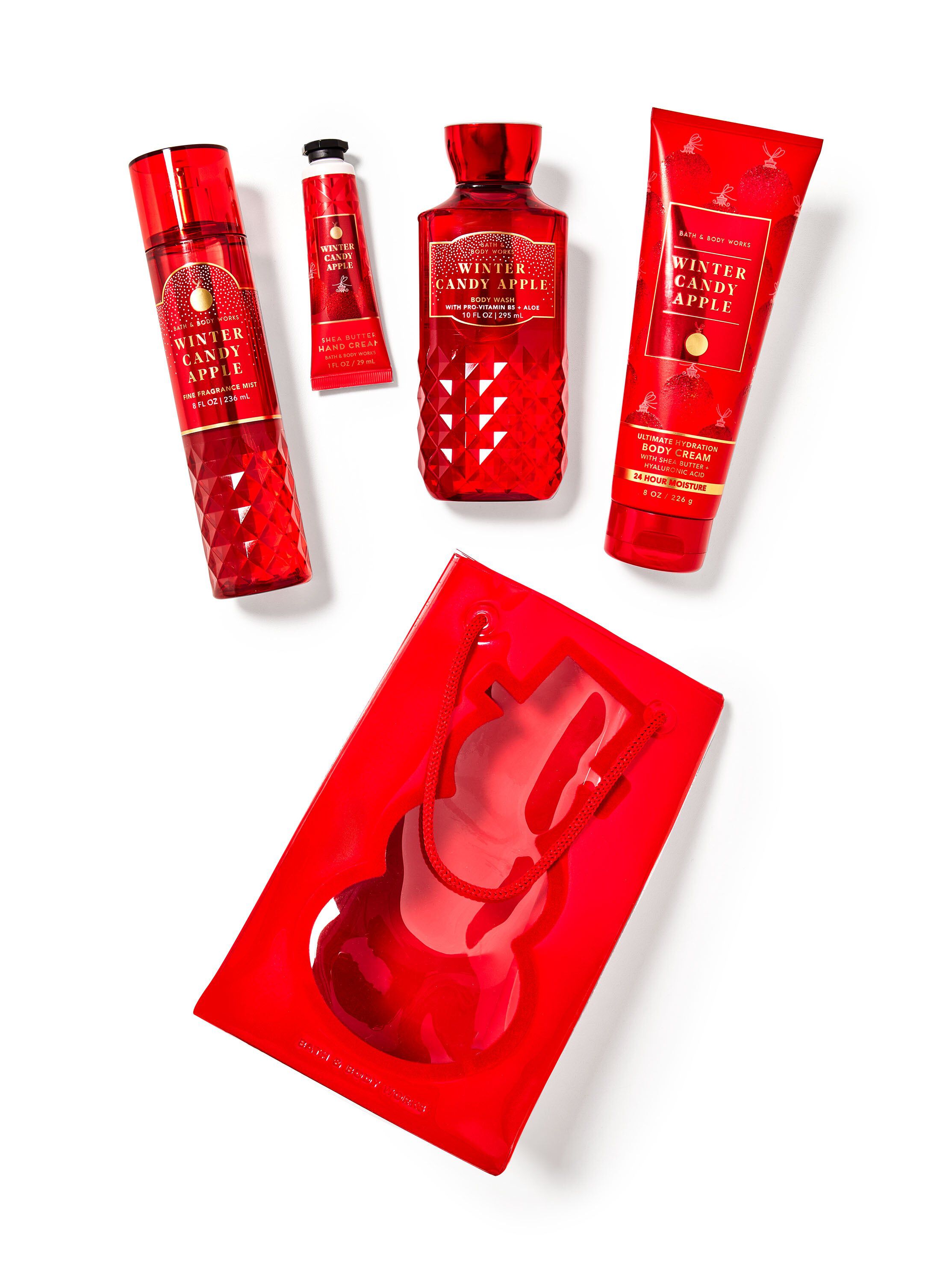 Shop Winter Candy Apple Gift Bag Set | SG Bath & Body Works